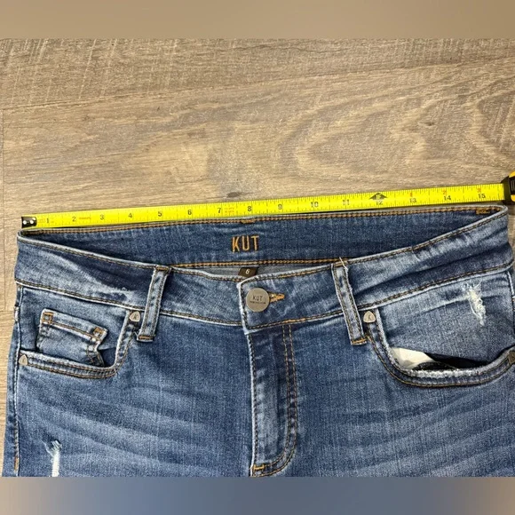 Kut from the Kloth / Distressed Blue Skinny Jeans / women’s/ Size 6 - Picture 4 of 10